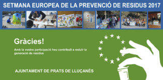 Prats rep el diploma d’agraïment per la Setmana Europea de la Prevenció de Residus