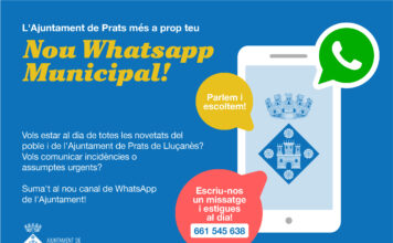 L’Ajuntament Prats crea un canal Whatsapp per millorar la comunicació amb els habitants del poble