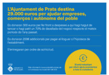 L’Ajuntament destina 29.000 euros per ajudar empreses, comerços i autònoms