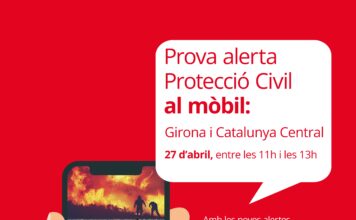 La Catalunya Cental realitzarà una prova d’enviament d’alertes de Protecció Civil al mòbil el 27 d’abril