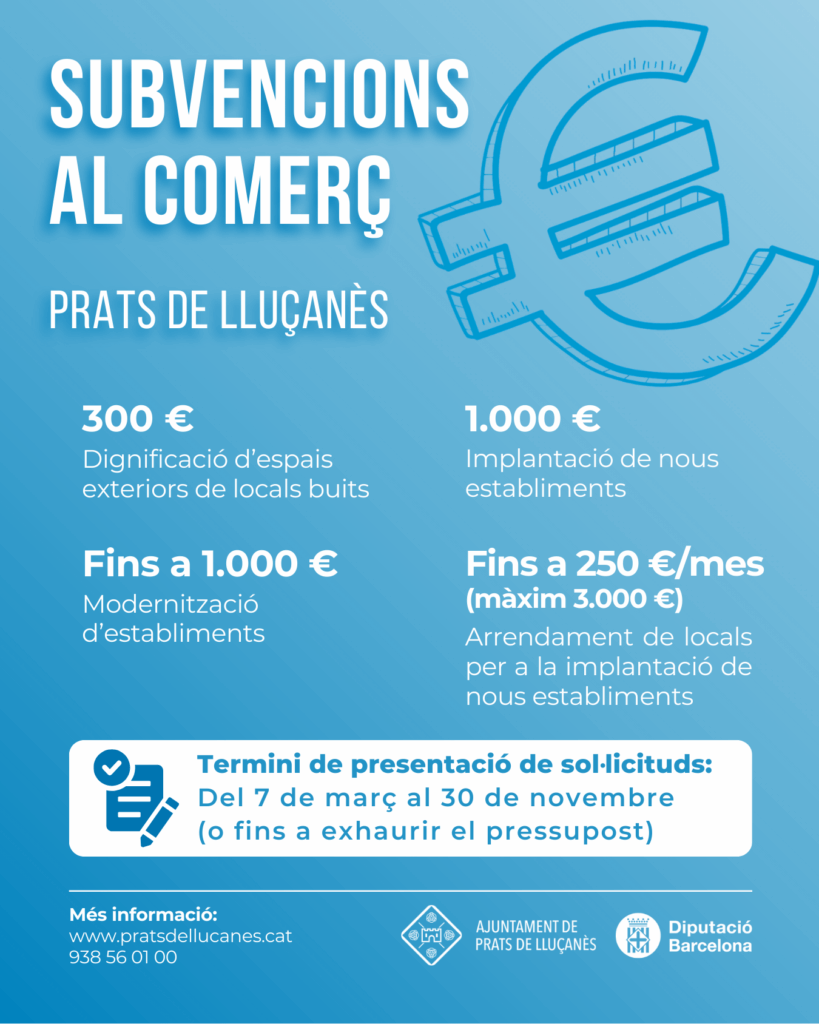 Prats de Lluçanès manté els ajuts per obrir nous negocis i modernitzar el comerç amb 26.000 euros